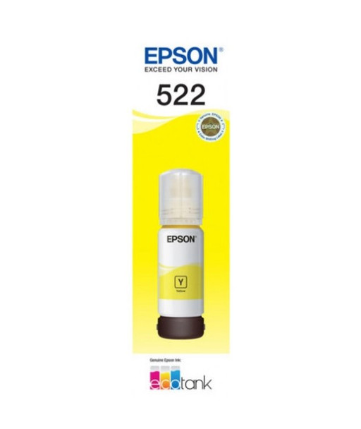 EPSON T522 YELLOW INK BOTTLE FOR ECOTANK ET-2810,ET-1810,ET-4810