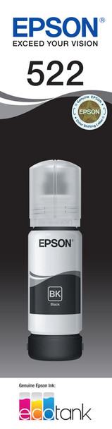 EPSON T522 BLACK INK BOTTLE FOR ECOTANK ET-2810,ET-1810,ET-4810