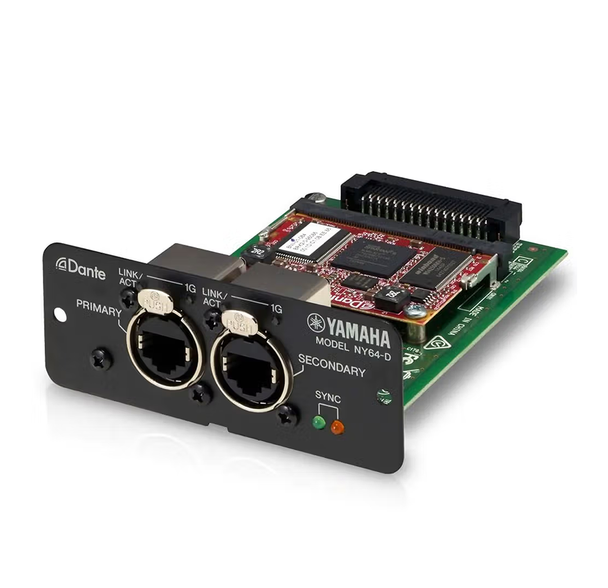 Yamaha NY64-D 64-channel Dante expansion card for TF-series digital mixing consoles. 48kHz/24-bit.