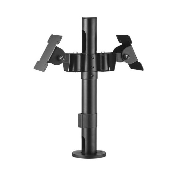 Atdec POS 400mm pole with back-to-back display VESA 75/100 head. Max load: 10kg per display