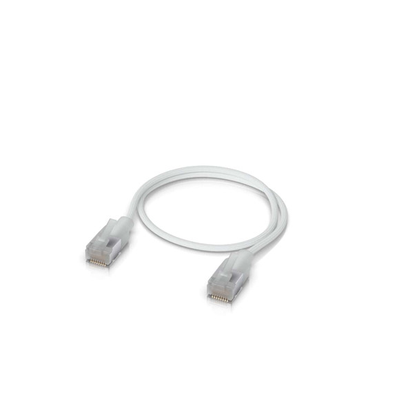 Ubiquiti UniFi Premium Patch Cable,0.3M, White, Ultra-Thin Braided Patch Cable, Designed Optimized 10GbE Networking