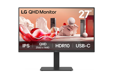 LG 27BA65QB-B 27" QHD IPS Business Monitor (65W USB-C + Hub)
