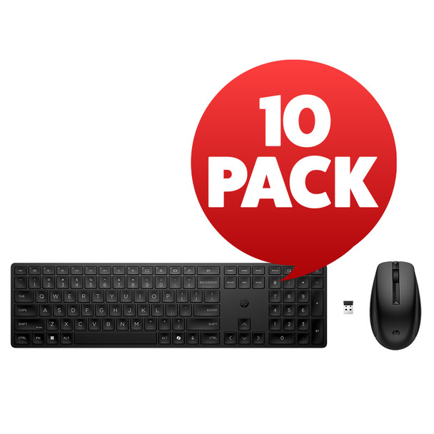 HP 655 Wireless Keyboard & Mouse Combo (10 Pack)