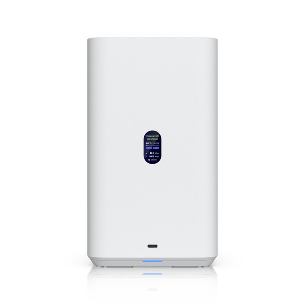 Ubiquiti UNAS 2, White, UniFi Network Attached Storage (2) 3.5' HDD Bays, 2.5 GbE Networking, USB-C Connectivity, Included PoE++ Adapter, Compact Foot