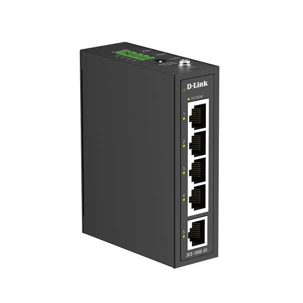 D-Link DIS-100E-05 5-Port Industrial Switch with 5 10/100BASE-T ports