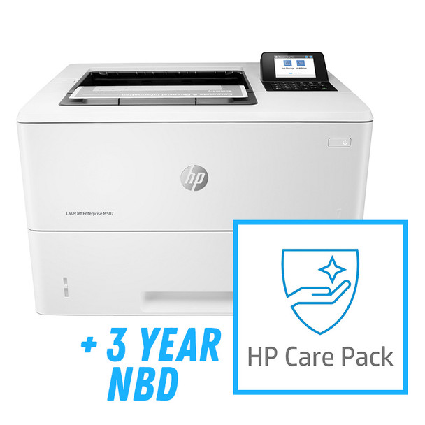 BUNDLE HP LaserJet Enterprise M507dn 45ppm A4 Mono Laser Printer + 3 Year Warranty (UB6Z2E)