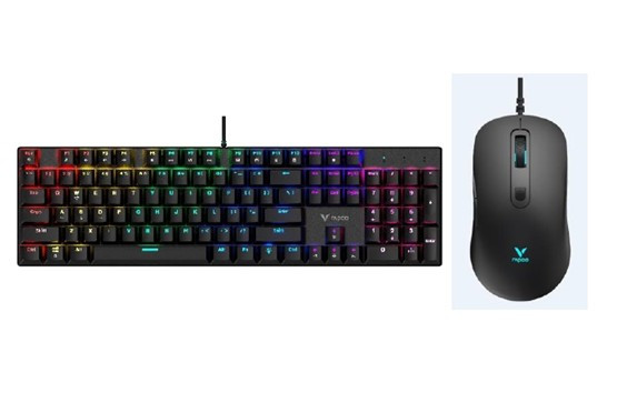 RAPOO V128S Backlit Mechanical Gaming Keyboard & Optical Gaming Mouse Combo