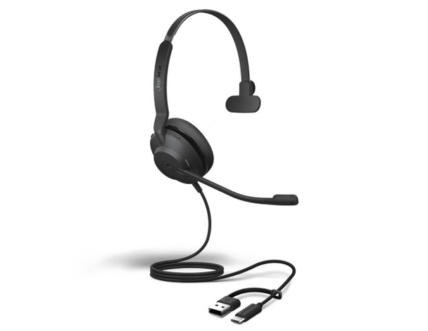 JABRA EVOLVE2 50 CORDED MS MONO ANC HEADSET, USB-C/A WITH BLUETOOTH (REQ USB CONNECTION)