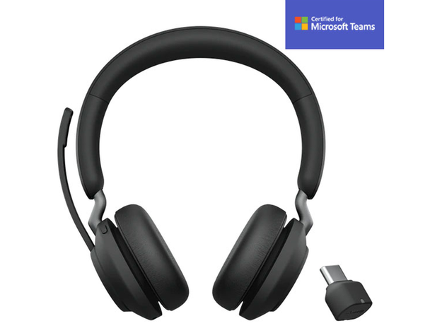 JABRA WIRELESS EVOLVE2 65 MS STEREO BLUETOOTH HEADSET+ LINK 380C BT,USB-C