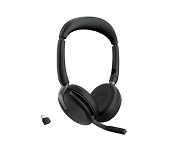 JABRA WIRELESS EVOLVE2 65 FLEX UC STEREO BLUETOOTH HEADSET + LINK390C BT, USB-C