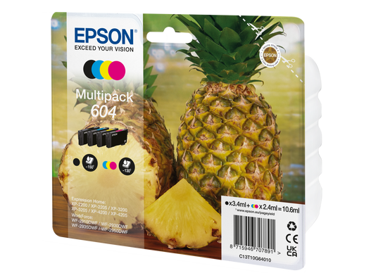 EPSON 604 STD MULTIPACK XP-2200 XP-3200 XP-4200 WF-2910 WF-2930 WF-2950