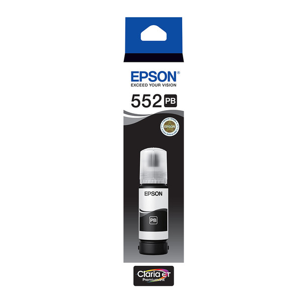 Epson T552 Photo Black Claria EcoTank Ink Bottle Genuine