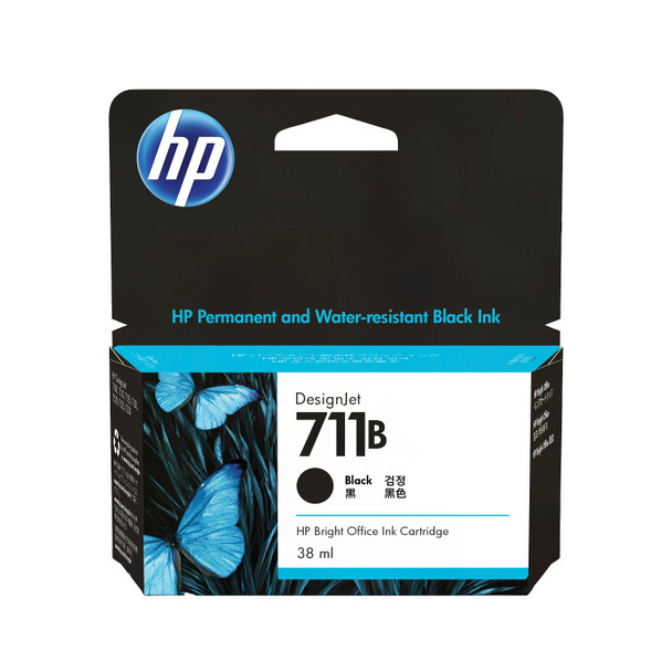HP 711B 38-ml Matte Black Ink Cartridge for DesignJet T100/T120/T125/T130/T520/T530