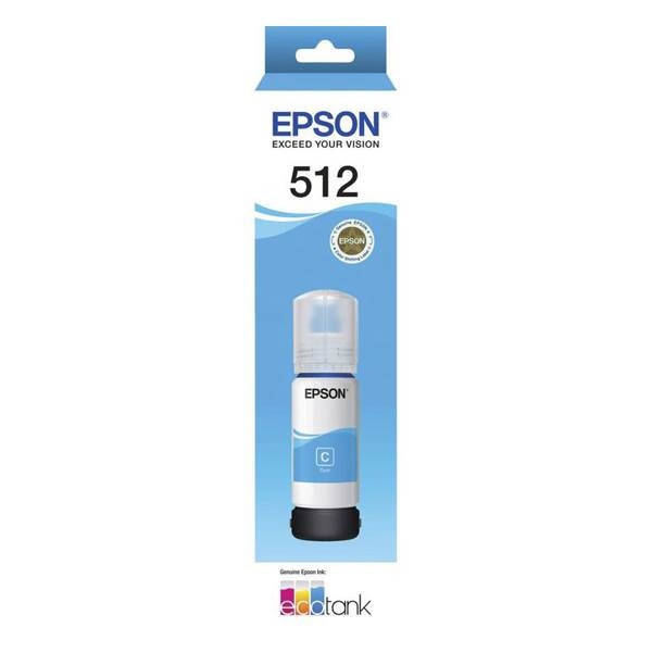 EPSON ECOTANK T512 CYAN INK BOTTLE ECOTANK ET-7700 ET-7750
