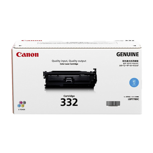 Canon CART332C Cyan Toner Cartridge Genuine for LBP7780