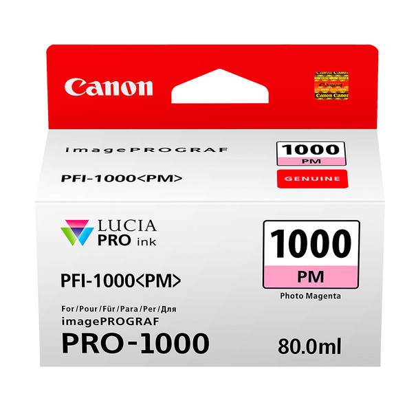Canon PFI-1000PM 80ml Photo Magenta Ink Tank Genuine for IMAGEPROGRAF PRO-1000