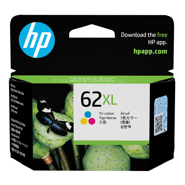 HP 62XL High Yield Tri-color Original Ink Cartridge
