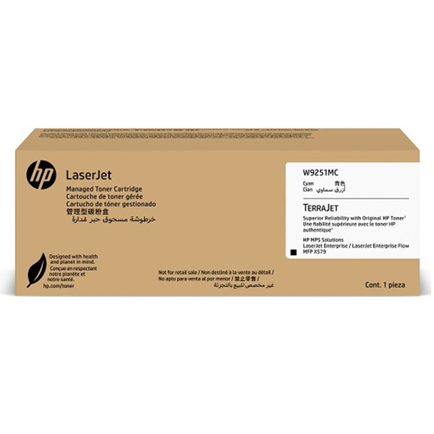 HP W9251MC Cyan Managed Original LaserJet Toner Cartridge