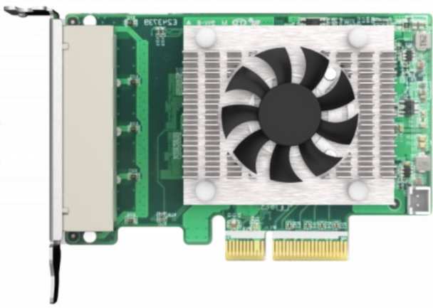 QNAP QUAD PORT 2.5GBE 4-SPEED NETWORK CARD (PCIE GEN2 X4)