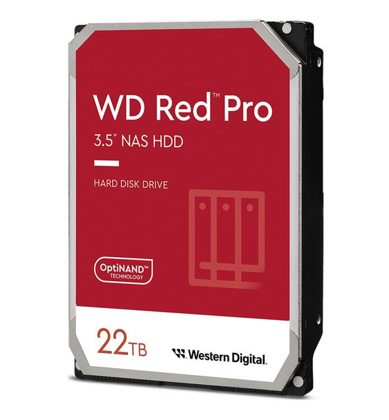 Western Digital WD Red Pro 22TB 3.5' NAS HDD SATA3 7200RPM 512MB Cache 24x7 300TBW ~24-bays NASware 3.0 CMR Tech 5yrs wty