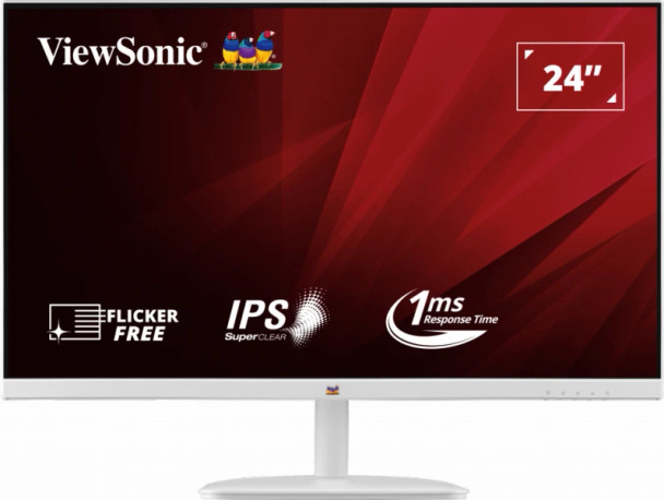 ViewSonic 24” 100Hz FHD IPS Monitor with Frameless Design - White
