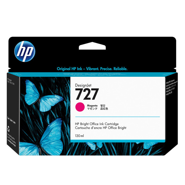 HP 727 130-ml Magenta Ink Cartridge for DesignJet T920/T930/T1500/T1530/T2500/T2530