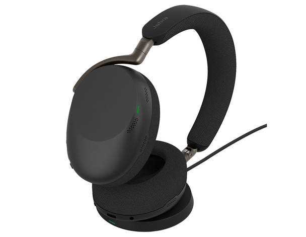 JABRA WIRELESS EVOLVE3 85 UC STEREO BLUETOOTH ANC HEADSET W/WLESS CHARGING PAD, LINK390A