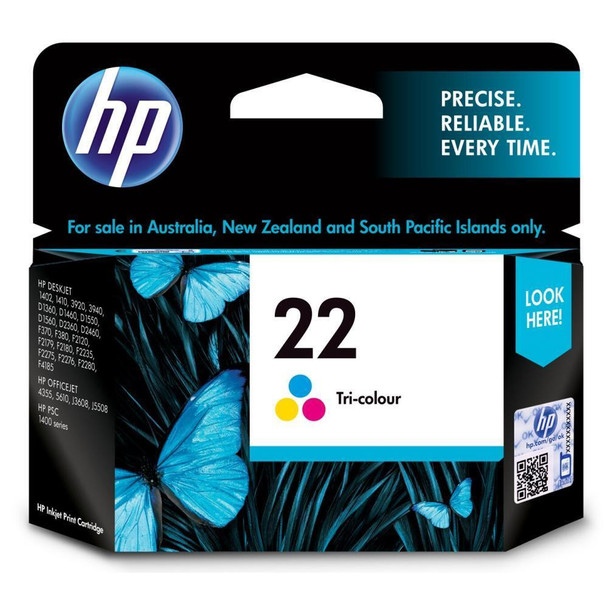 HP 22 Tri-color Original Ink Cartridge
