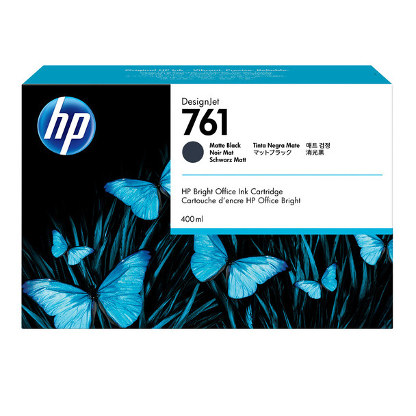 HP 761 400-ml Matte Black Ink Cartridge for DesignJet T7100/T7200