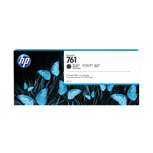 HP 761 775-ml Matte Black Ink Cartridge for DesignJet T7100/T7200 Genuine