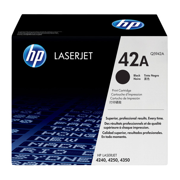 HP 42A (Q5942A) Black Toner Cartridge or LaserJet 4240/4250/4350 Genuine