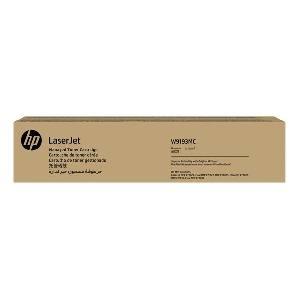 HP LaserJet W9193MC Managed High Yield Magenta Toner Cartridge for E877 Genuine