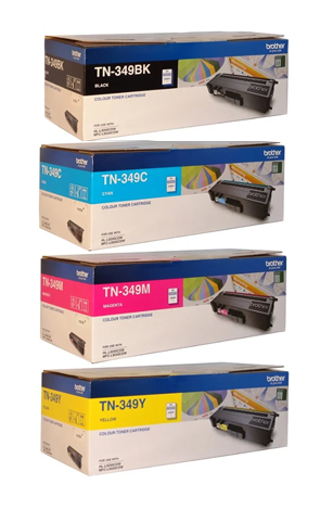 Brother Genuine TN-349 Super High Yield Toner Set (Includes Black + Cyan + Magenta + Yellow)