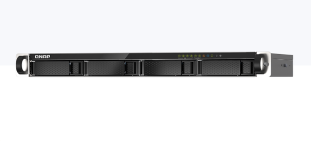 QNAP TS-435XeU-4G 4-bay, 1U short-depth 12" NAS, Marvell Octeon TX2 CN9130 / CN9131 64-bit quad-core 2.2 GHz, 4GB DDR4 SODIMM RAM (1 slot, up to 32GB),3 yrs WTY