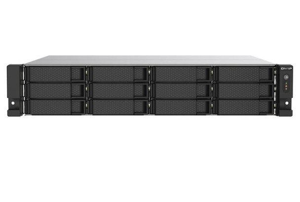 QNAP TS-1273AU-RP-8G 12-bay rackmount NAS, AMD Ryzenâ„¢ Embedded V1500B quad-core 2.2 GHz processor, 8GB DDR4 RAM (max 32GB), 3y wty (no RAIL)