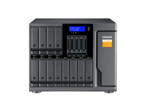 QNAP TL-D1600S 16-bay desktop SATA JBOD expansion unit with a QXP-1600eS PCIe SATA host card and 4 SFF-8088 to SFF-8644 SAS/SATA 6Gb/2 Years WTY