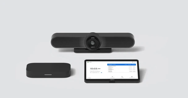 Logitech Tap + Logitech Meetup 4k Conference Cam + Google Meets Chromebox Video Conference Bundle