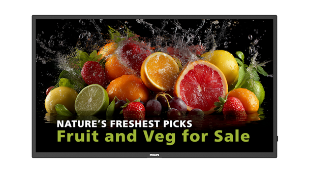 Philips D-Line 43" 4K 24/7 600 Nit Android 14 Digital Signage Display