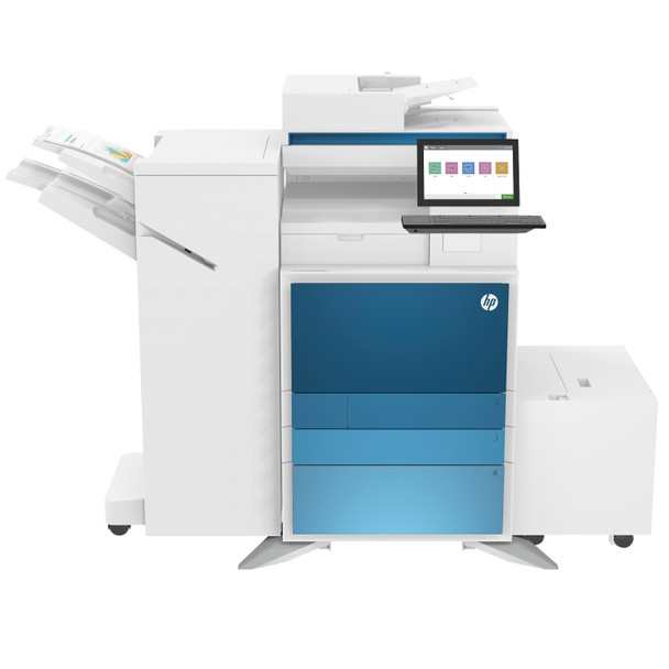 HP Color LaserJet Managed Flow MFP E877z 40ppm / 50ppm / 60ppm / 70ppm A3 Colour Multifunction Printer/Copier + 3000 sheet Department High Capacity Paper Tray/Stand + Stapler/Stacker Finisher