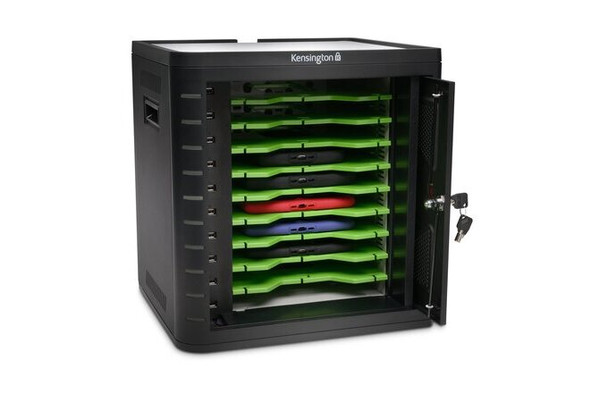 KENSINGTON 10-BAY CHARGE & SYNC CABINET FOR TABLETS