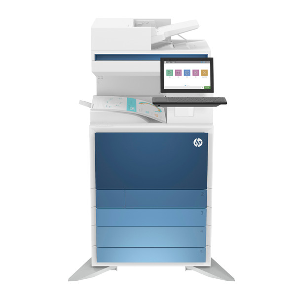 HP Color LaserJet Managed Flow MFP E877z 40ppm / 50ppm / 60ppm / 70ppm A3 Colour Multifunction Printer/Copier + 2x520 sheet Workgroup Paper Tray/Stand