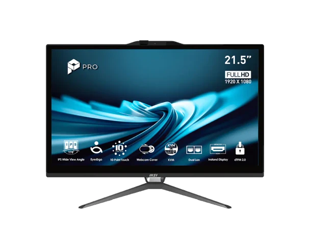 MSI PRO AP222T 21.5" Touchscreen All-in-One Business PC G7400 8GB 128GB WiFi W11P