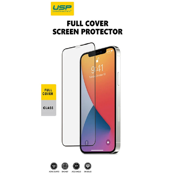 USP Apple iPhone 17e /  iPhone 16e / iPhone 14 / iPhone 13 Pro / iPhone 13 (6.1') Tempered Glass Screen Protector -Full Coverage, 5 Years Warranty