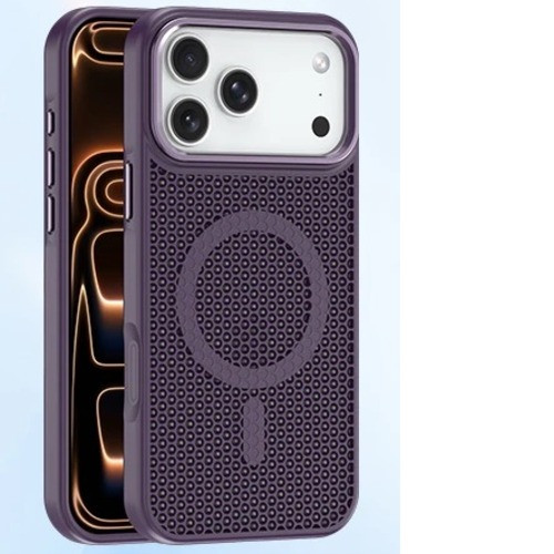 USP Apple iPhone 17 Pro (6.3') Armor 3D Mesh Case with MagSafe Dark Purple- Fragiile Surface, TPU Bumper, Drop Resistance,  5 Years Warranty