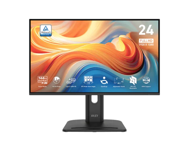 MSI PRO 24" 144Hz FHD IPS Ergonomic Business Monitor (65W USB-C PD + Hub)