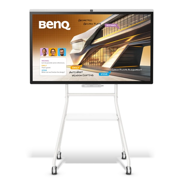 BENQ Board CP5505 55" 4K ANDROID 15 Interactive Display With Camera + Rotating Trolley