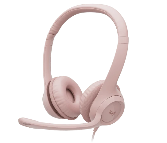 Logitech H390 USB Stereo Headset - Rose