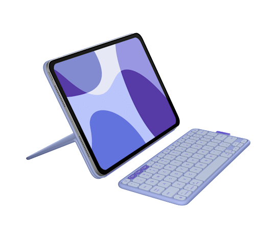 Logitech Flip Folio for iPad Air (M2/M3/M4) & iPad Pro 11-inch (M4/M5) - Lilac