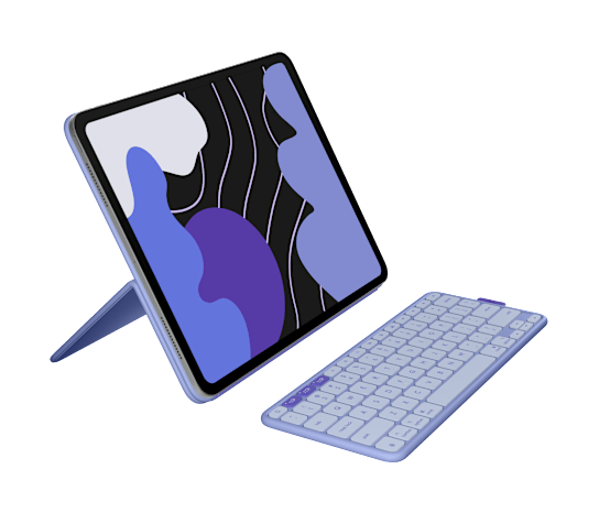 Logitech Flip Folio for iPad Pro 13-inch (M4/M5) & iPad Air 13-inch (M2/M3/M4) - Lilac