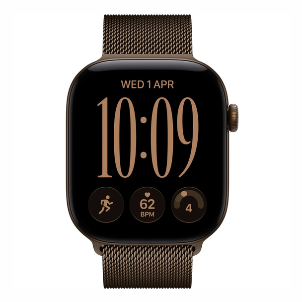 Apple Watch Series 12 GPS 46mm Dark Bronze Aluminium Case with Dark Bronze Milanese Loop - M/L